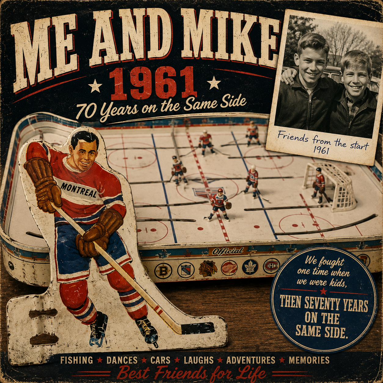 Me and Mike — friends from the start in 1961.