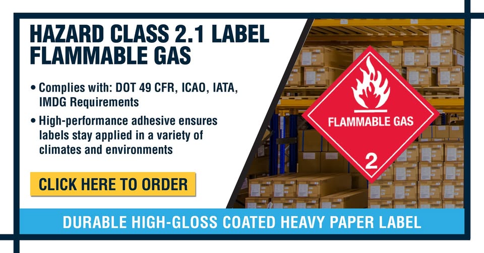 Dangerous goods labels advertisement