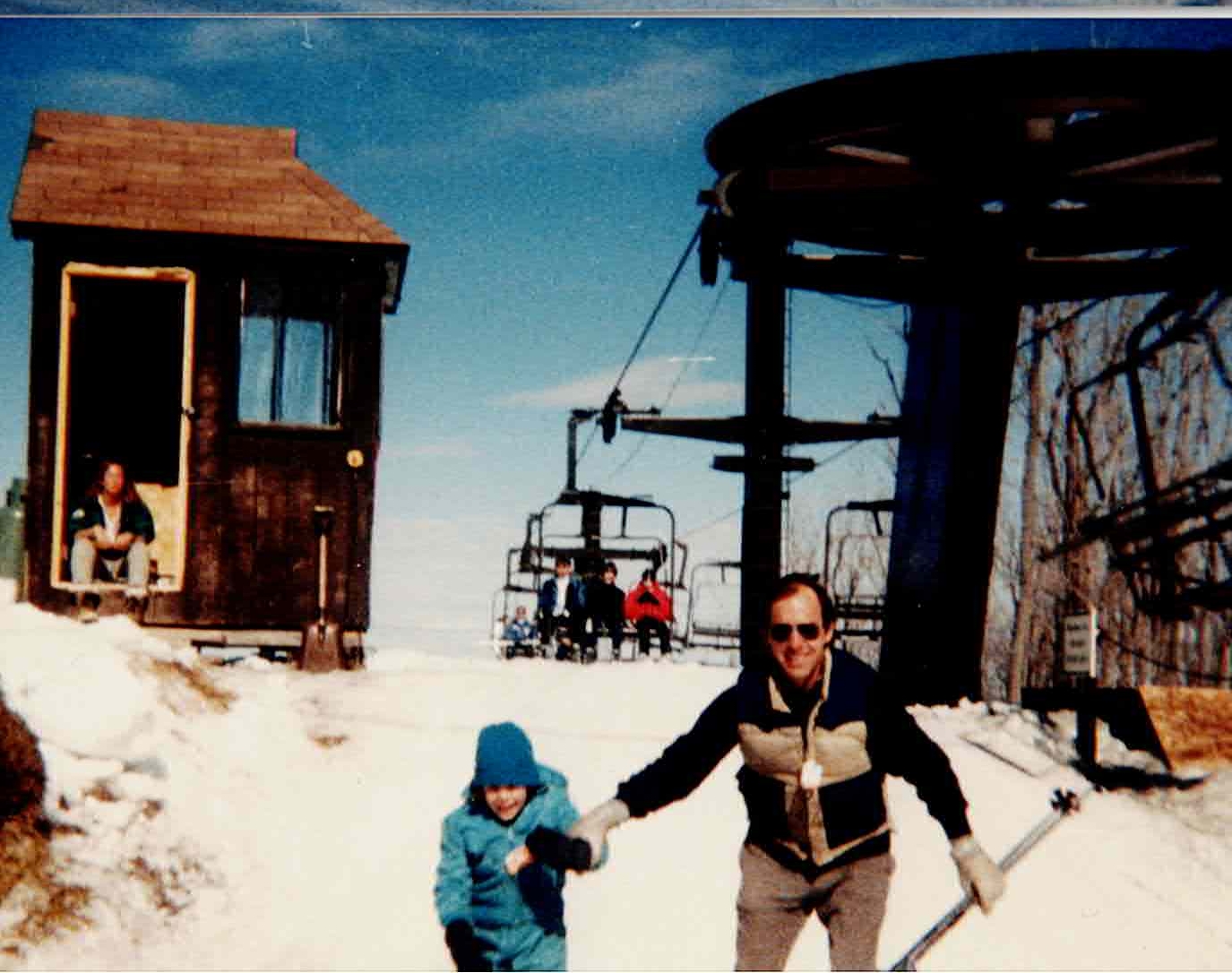 Dawn and me skiing at Moonstone, 1986