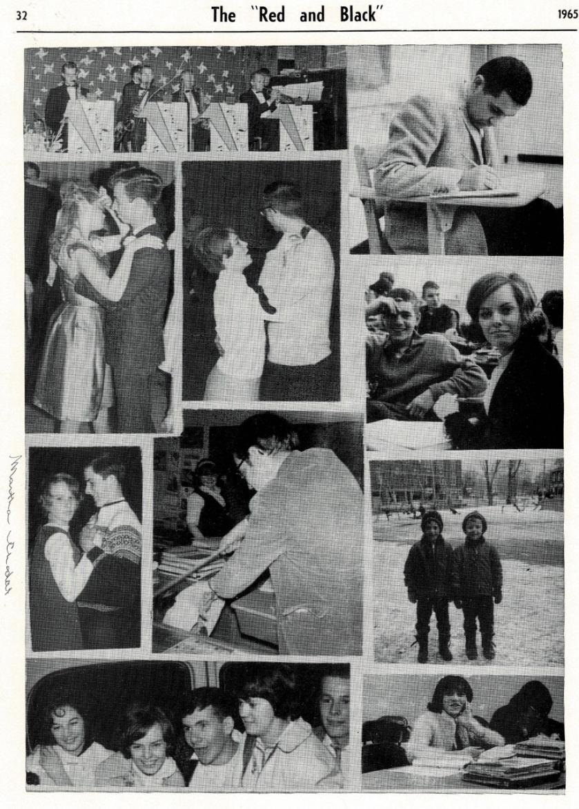 1965 Red and Black yearbook page with Bobby and Martha dancing