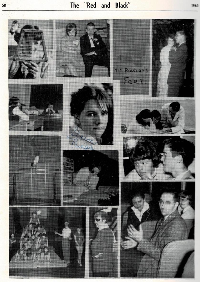 1965 Red and Black yearbook page with Huntingdon friends