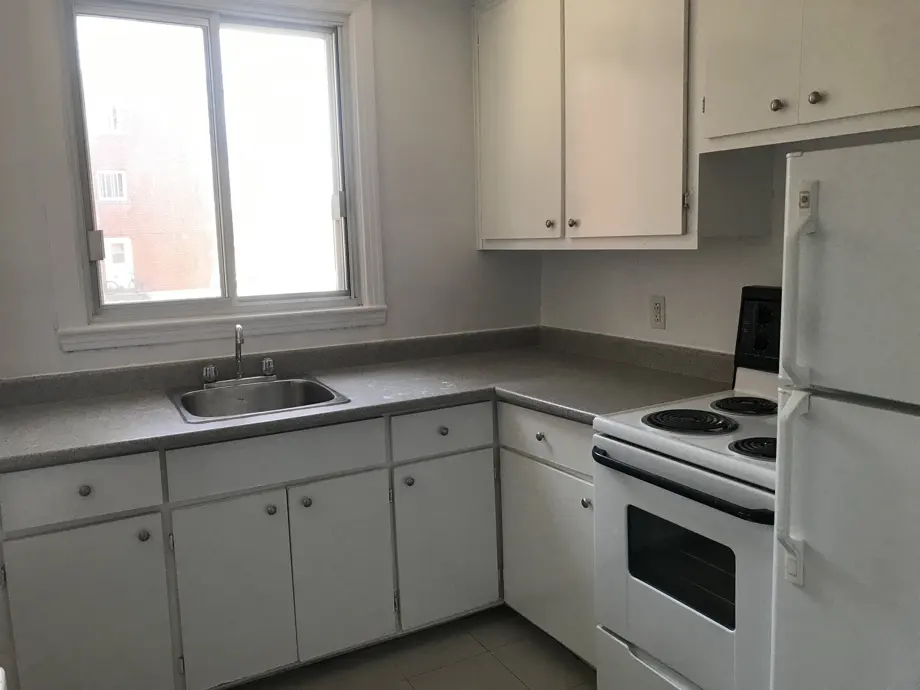 The kitchen in Joyce and Bobby's first apartment on Ouimet Street