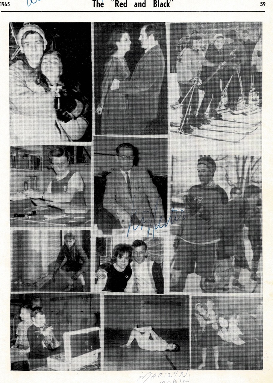 1965 Red and Black yearbook page with Huntingdon friends