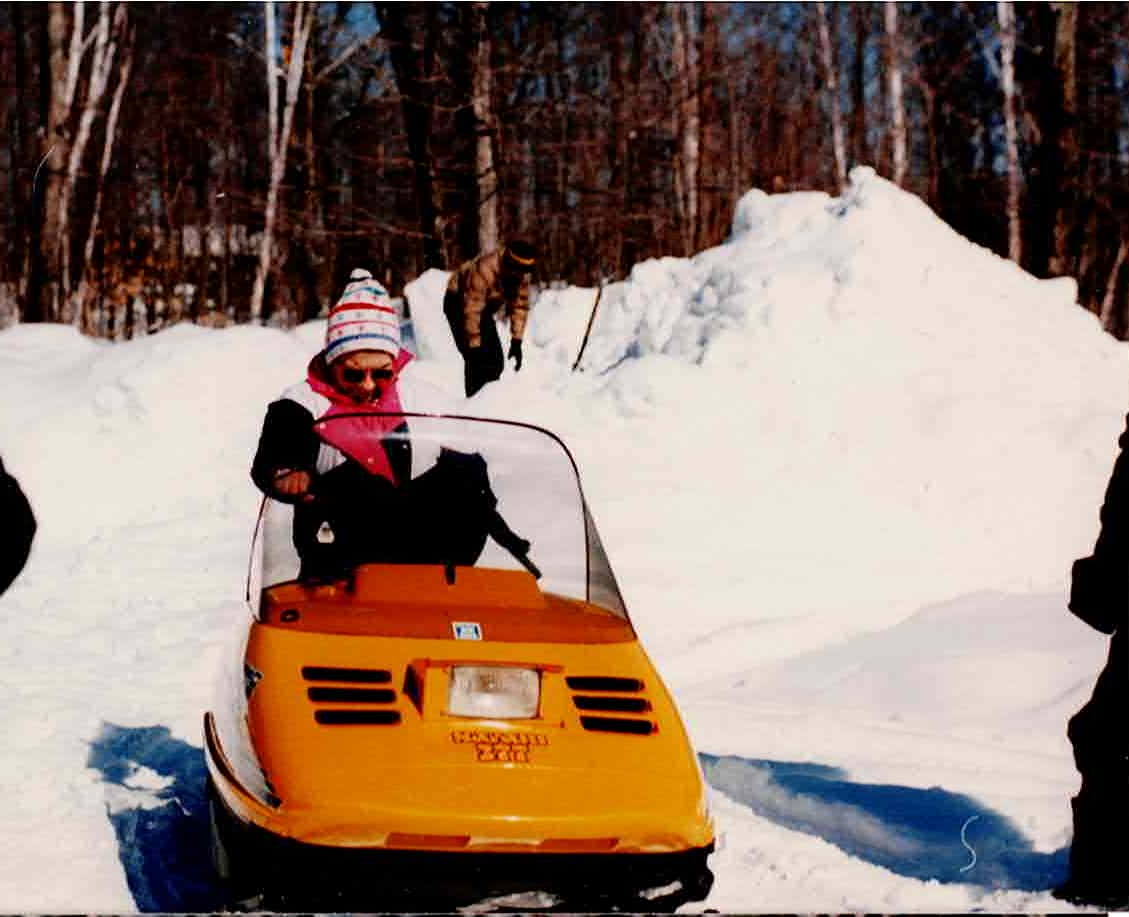Mom on the Ski-Doo, 1987