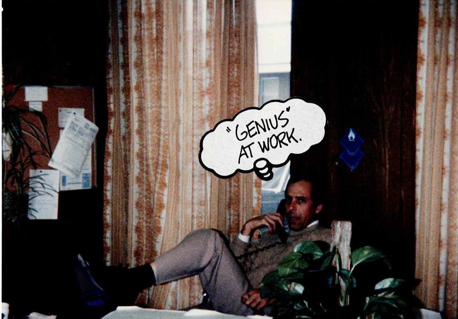 Me at my desk, Markmaster-Monette, 1986